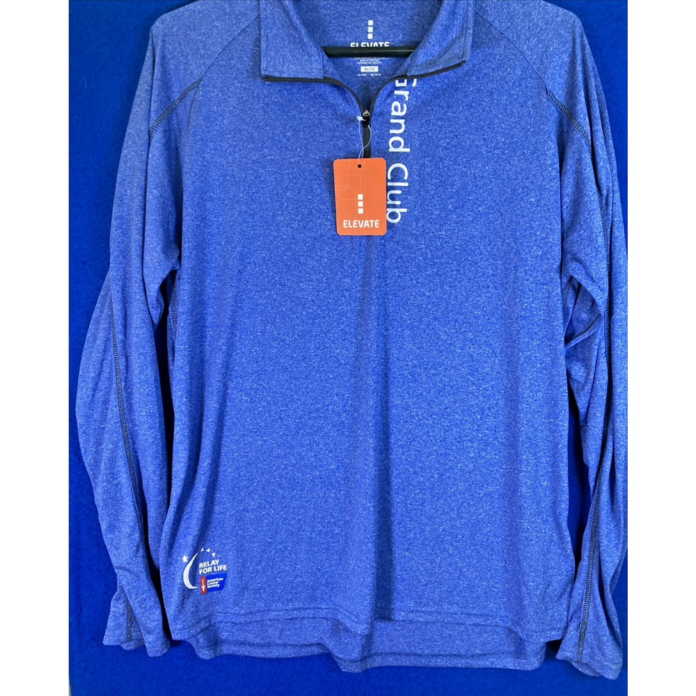 Elevate Relay For Life Grand Club Blue 1/4 Zip Pullover Jacket Women's Size XL - Picture 2 of 13